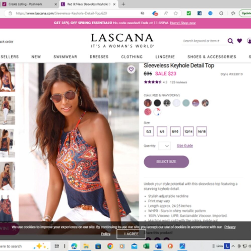Venus lascana Paisley Fashionable Pants and top in stylish print design Size 10.